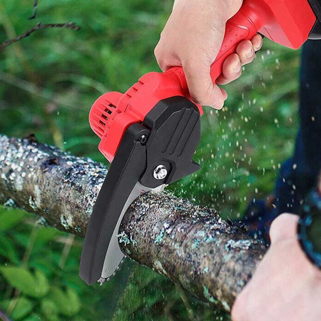Portable Compact Chainsaw 4.3 - Easy Rechargeable Cutter - Fesara