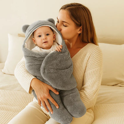 Cute Bear Baby Blanket and Pajama Set