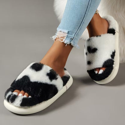 Cozy Fluffy Faux Furry Slippers for Women - Slippers - Wild Eye Vision