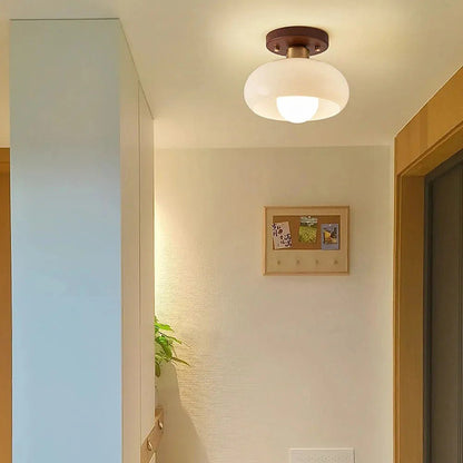 Cream Glass Ceiling Light - Ceiling Light - Wild Eye Vision