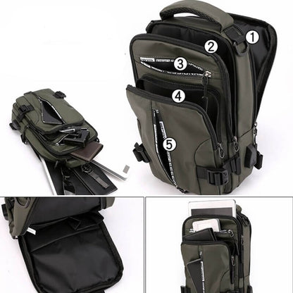 Secure Water Resistant Crossbody Purse, USB Charger Bag