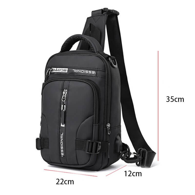 Secure Water Resistant Crossbody Purse, USB Charger Bag