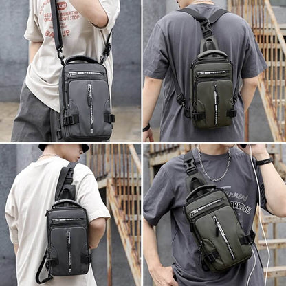 Waterproof Crossbody Purse with USB Charge and Multiple Pockets