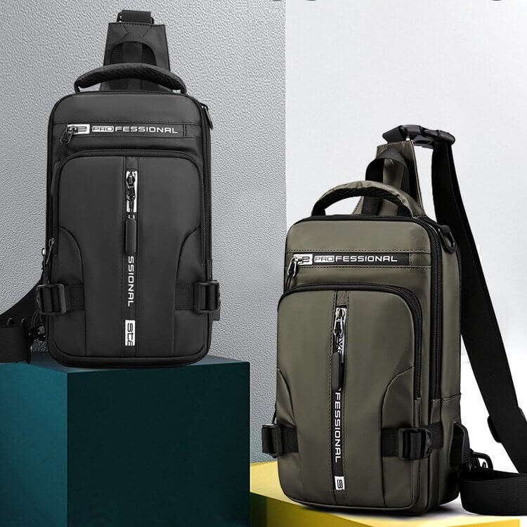 Secure Water Resistant Crossbody Purse, USB Charger Bag