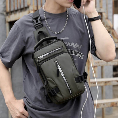 Secure Water Resistant Crossbody Purse, USB Charger Bag