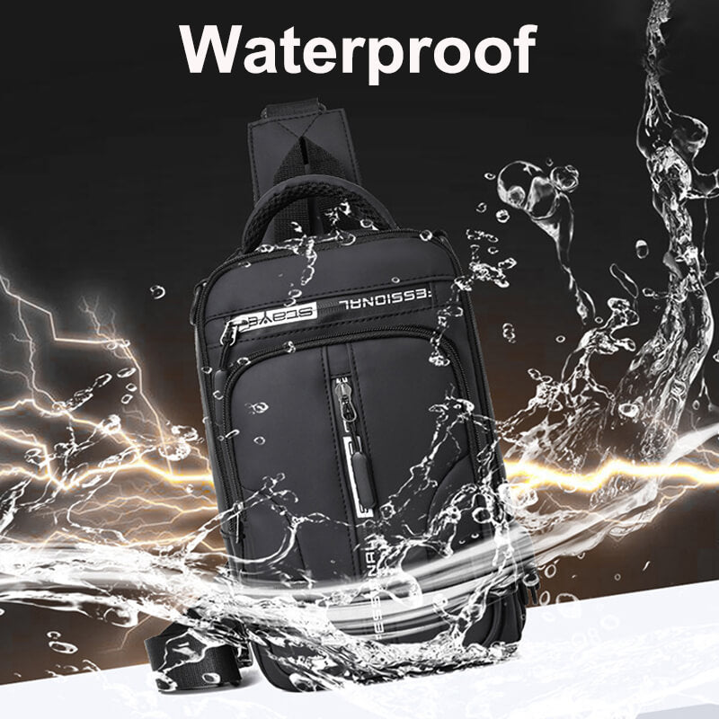 Secure Water Resistant Crossbody Purse, USB Charger Bag