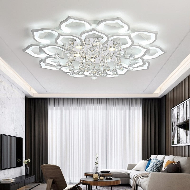 Elegant Glass Flower Ceiling Light