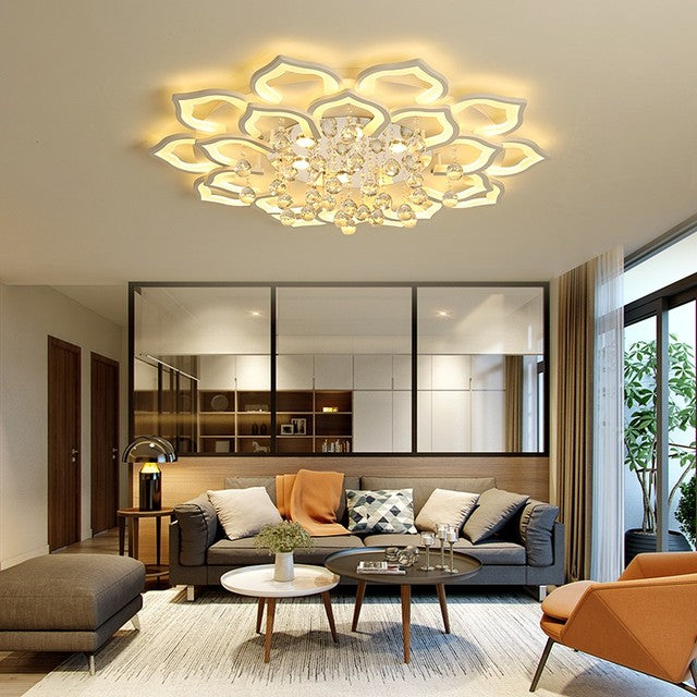 Elegant Glass Flower Ceiling Light