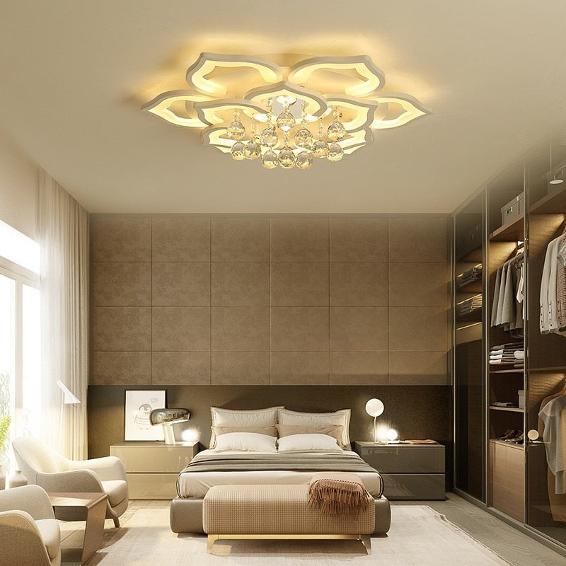 Elegant Glass Flower Ceiling Light - Fesara