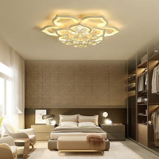 Elegant Glass Flower Ceiling Light - Fesara
