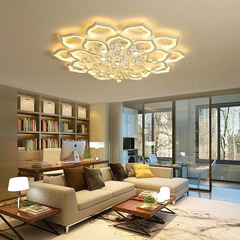 Elegant Glass Flower Ceiling Light