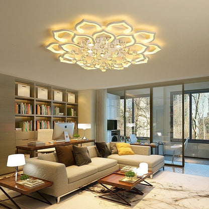 Elegant Glass Flower Ceiling Light