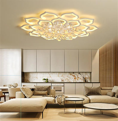 Elegant Glass Flower Ceiling Light