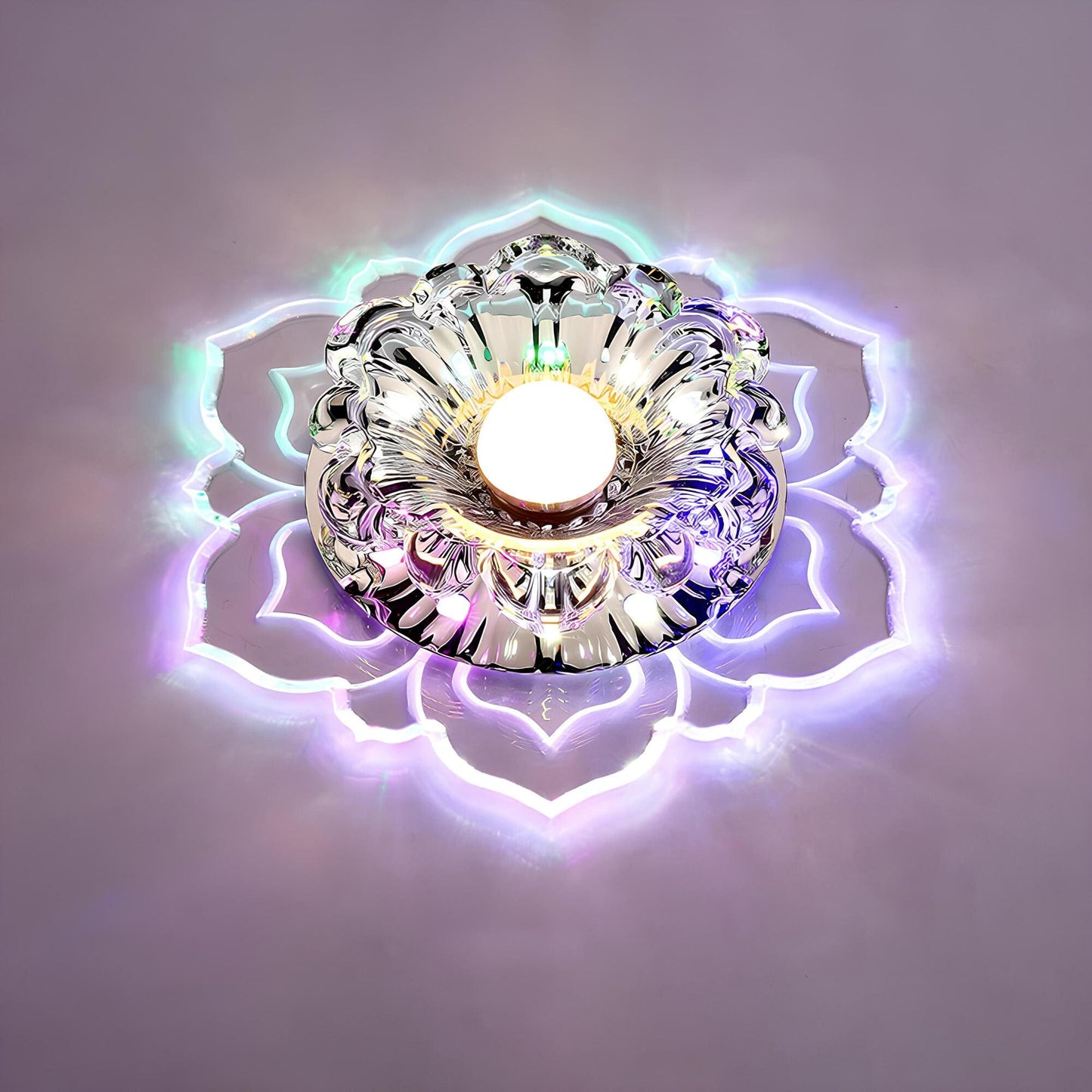 Luxurious Crystal LED Ceiling Light with Sleek Design