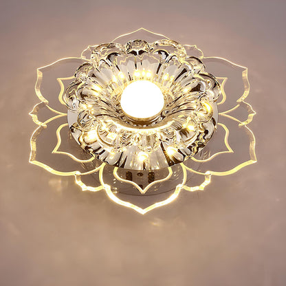 Luxurious Crystal LED Ceiling Light with Sleek Design