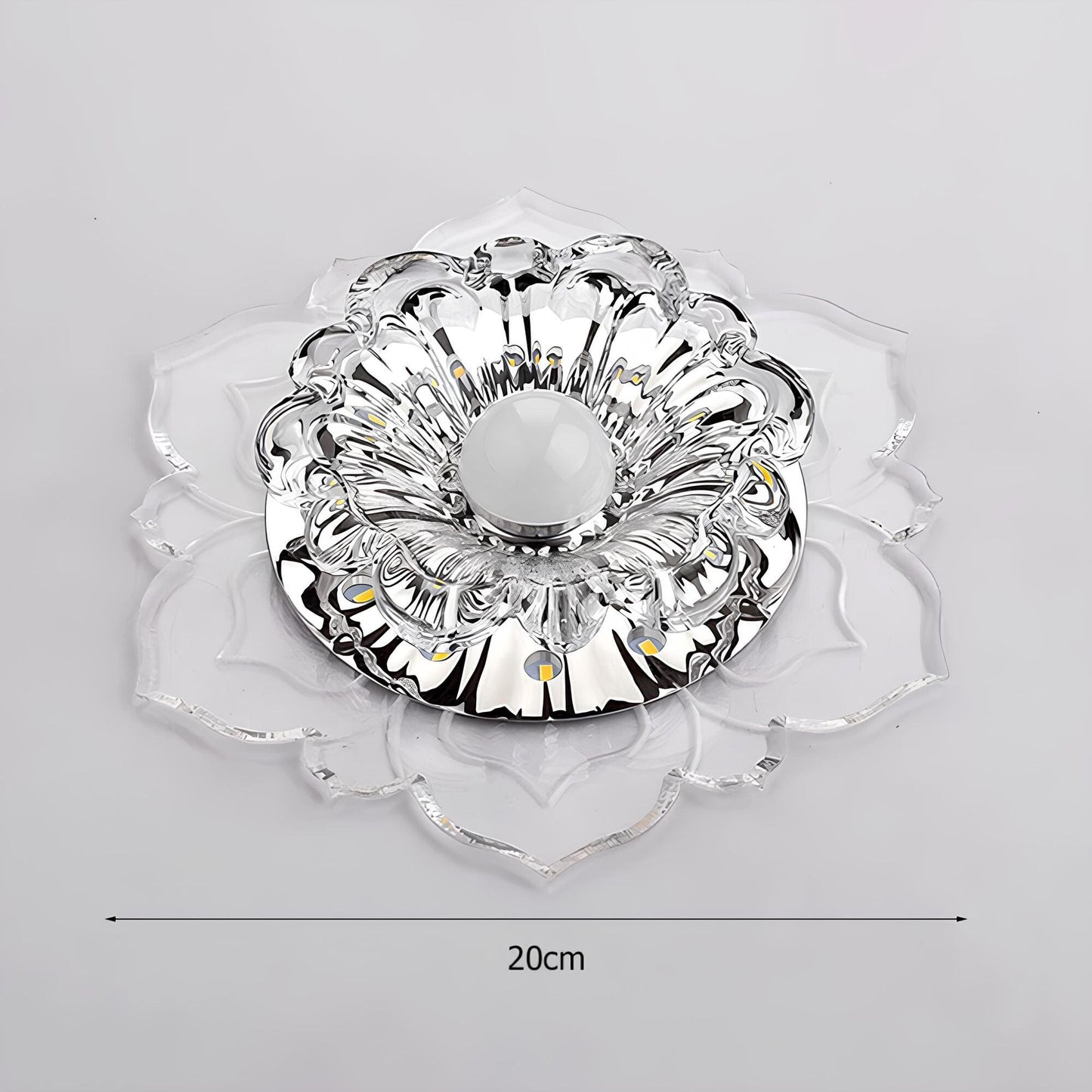 Luxurious Crystal LED Ceiling Light with Sleek Design