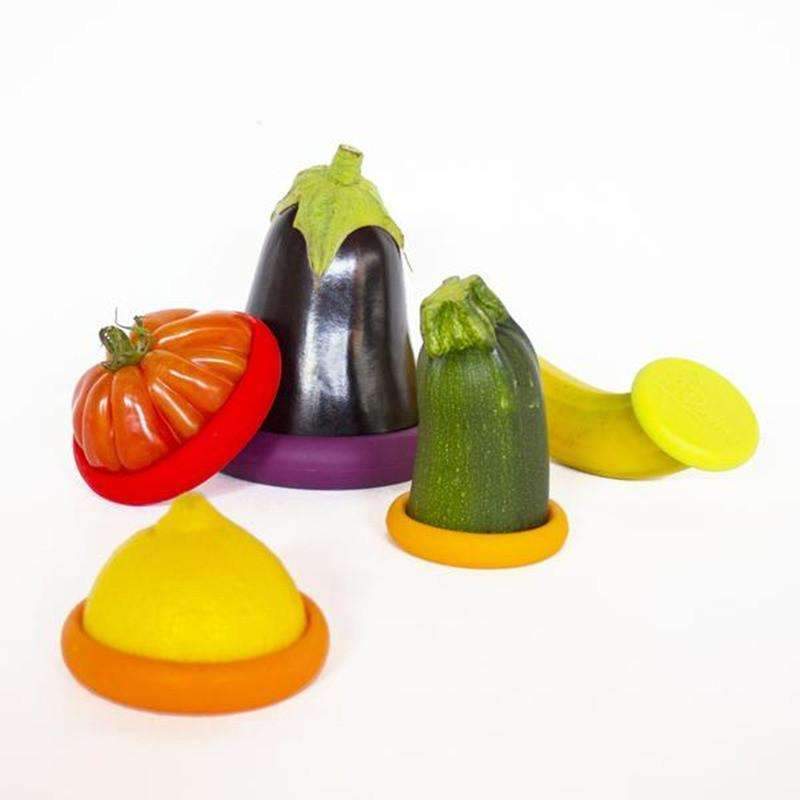 Fesara 4pc Set Food Saver Silicone Lids