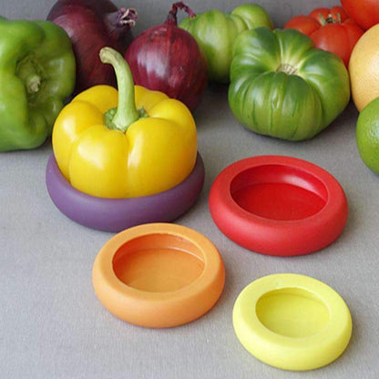 Fesara 4pc Set Food Saver Silicone Lids