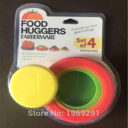 Fesara 4pc Set Food Saver Silicone Lids