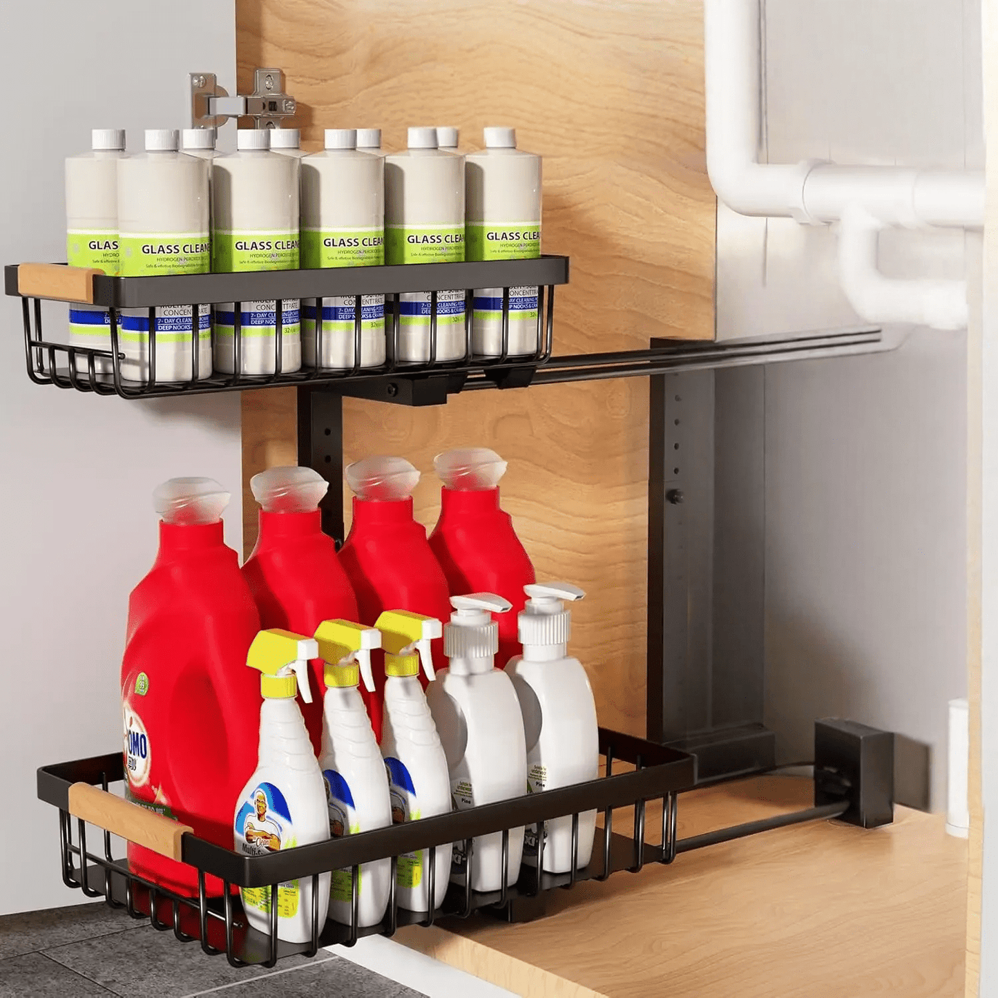 Sturdy Expandable Metal Under Sink Storage Rack
