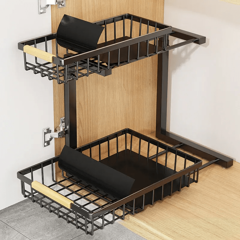 Sturdy Expandable Metal Under Sink Storage Rack