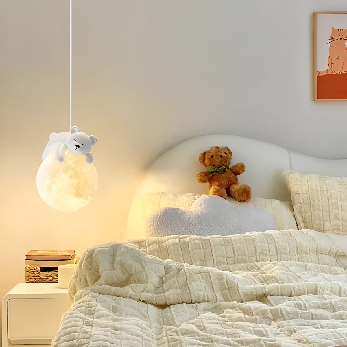 Colorful Kids LED Moon Lamp - Fesara