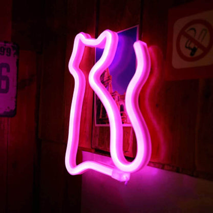 Fun Cat Neon Table Lamp