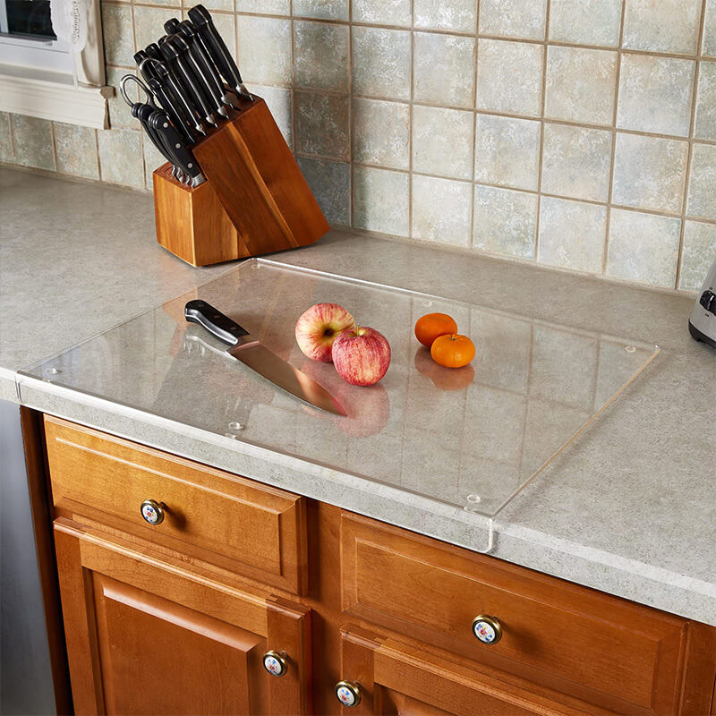 Clear Plastic Cutting Board with Non Slip Base 40x30cm