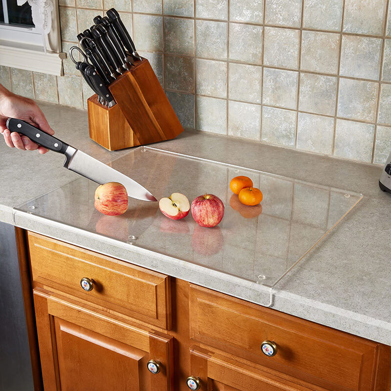 Clear Plastic Cutting Board with Non Slip Base 40x30cm