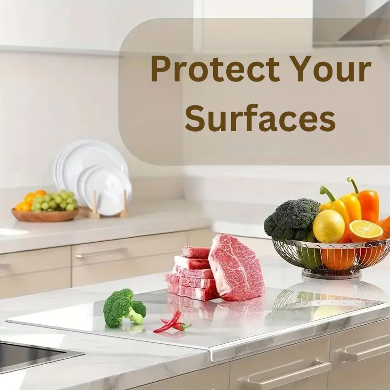 Easy Clean Kitchen Cutting Board with Safety Edge