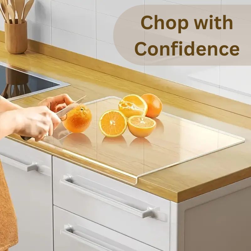 Easy Clean Kitchen Cutting Board with Safety Edge