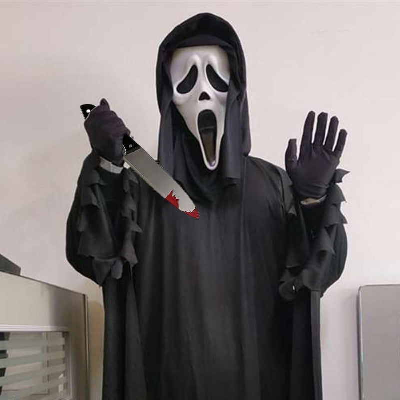 Scary Fake Blood Knife - Realistic Joke Prop