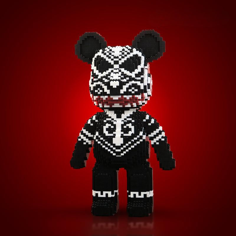 Colorful Building Block Bear Toys - Fun DIY Display Figures