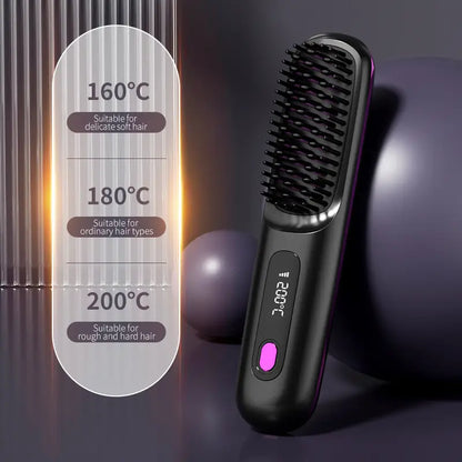 Compact Hair Straightening Brush