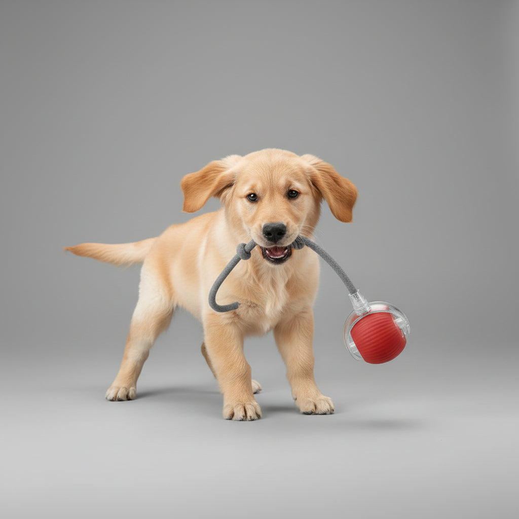 Fun Pet Rolling Ball Toy with Wagging Tail
