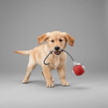 Fun Pet Rolling Ball Toy with Wagging Tail