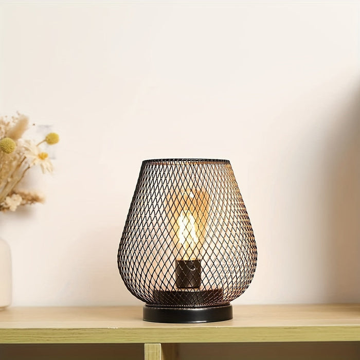 Rustic Metal Table Lamp Set - Modern Warm Lighting