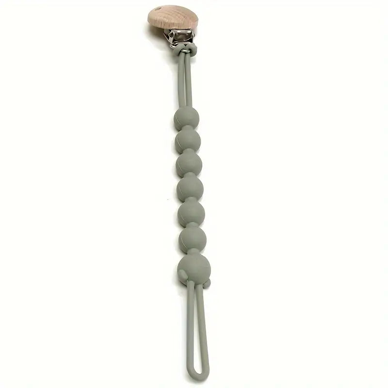Soft Baby Pacifier Clip with Bear Charm