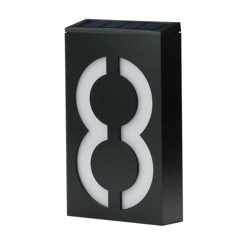 Solar Powered House Number Sign - Eco Friendly Modern