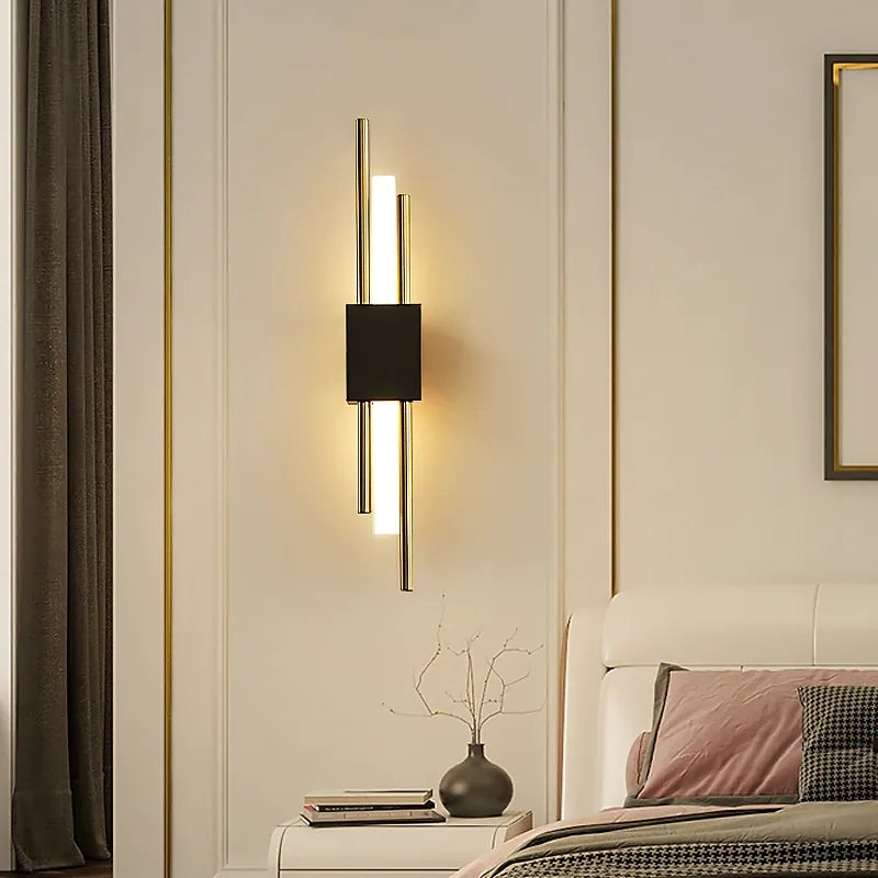 Luxury Black Gold LED Wall Light