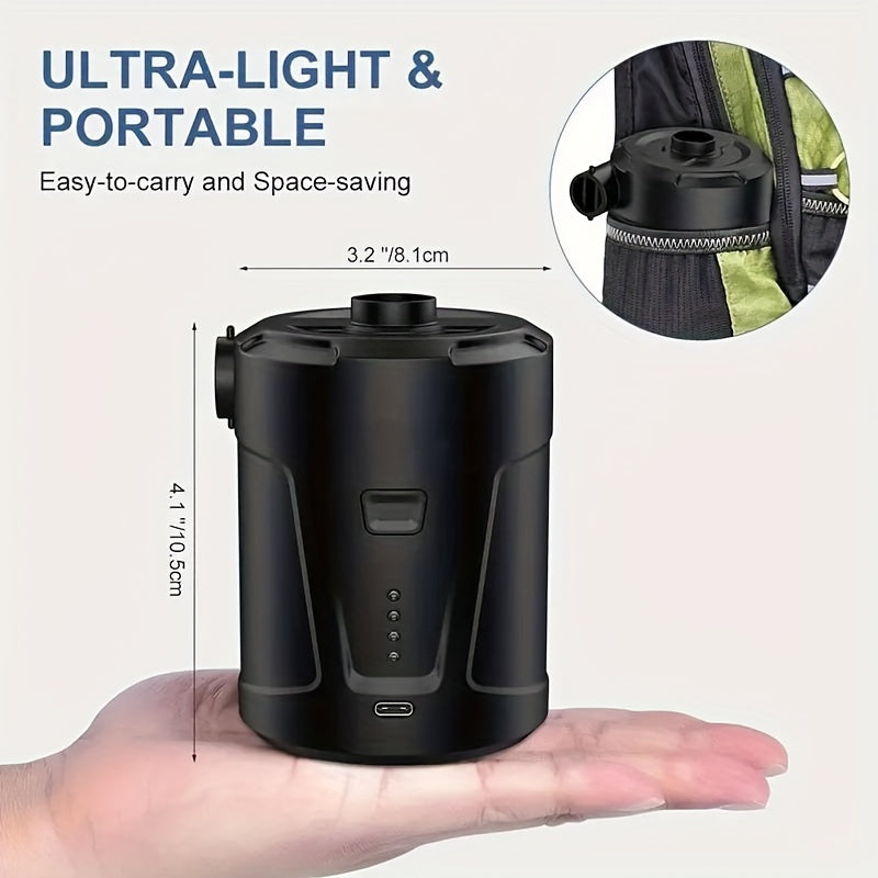 Portable USB Air Pump for Inflatable Mattresses & Camping