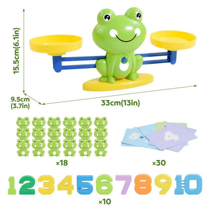 Colorful Learning Frog Math Balance Game