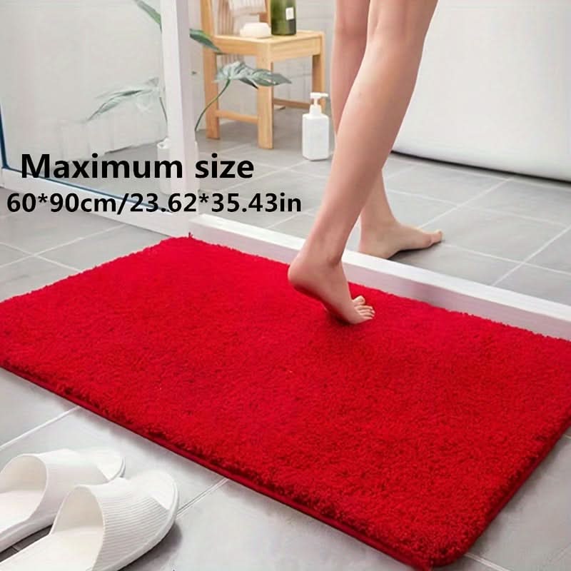 Plush Bathroom Mat with Extra Grip and Absorbency