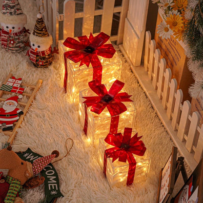 Bright Christmas Gift Boxes Set of 3