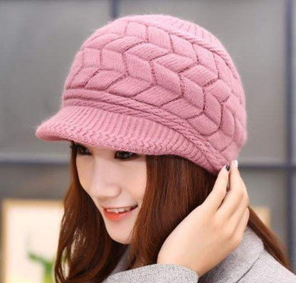 Warm Rabbit Knit Winter Beanie Hats