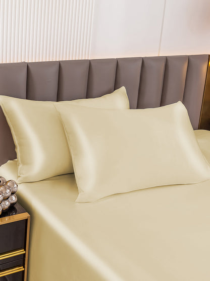 Soft Mulberry Silk Pillowcase Set with Hidden Zipper