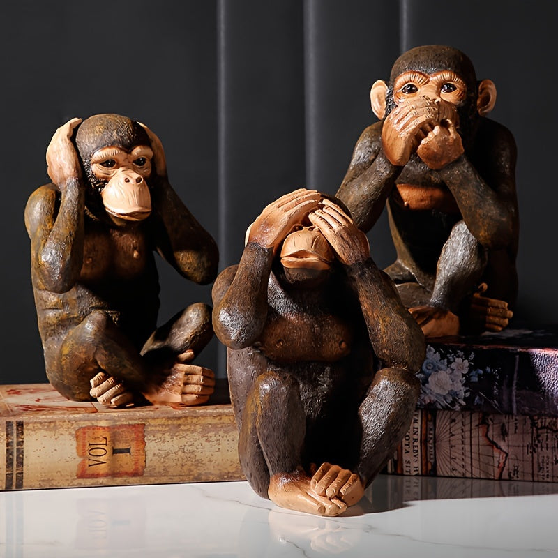Fun Monkey Figurine Set of 3