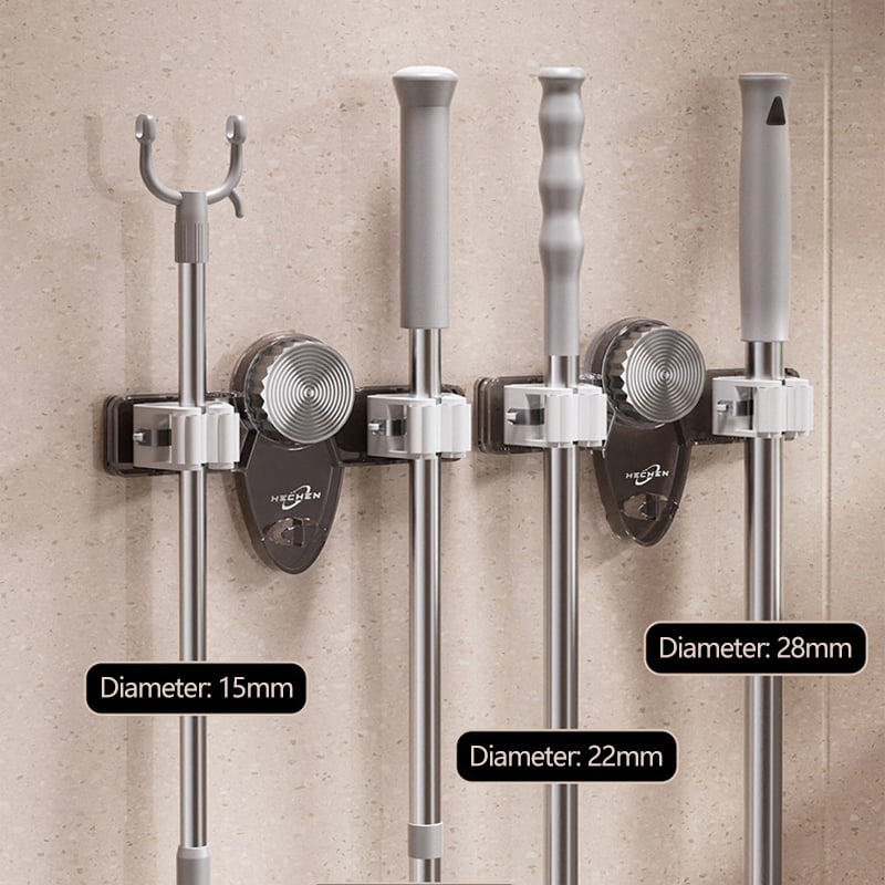 Wall Mounted Broom and Mop Organizer