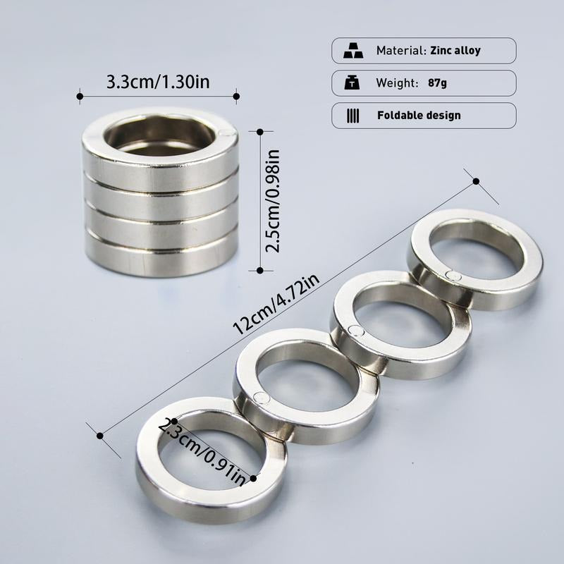 Portable 4 Ring Fidget Spinner Toy