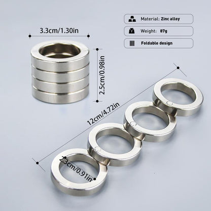 Portable 4 Ring Fidget Spinner Toy